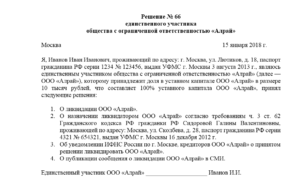 Решение об отмене ликвидации и назначении директора