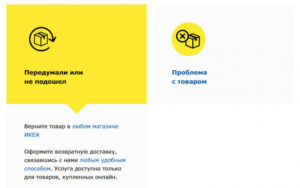 Как вернуть товар в икею москва