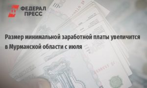 Минимальная оплата труда в мурманске