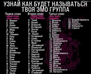 Названия групп в вк крутые список