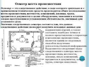 Осмотр места происшествия участка местности двор