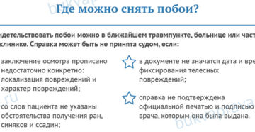 Где следует засвидетельствовать побои
