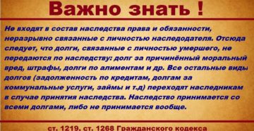 Как не наследовать долги умершего