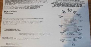 Заполненная доверенность на возврат ват в польше