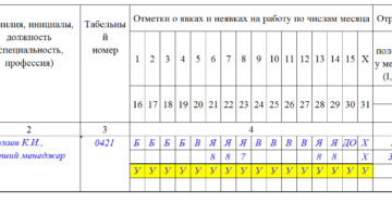 Как в табеле отмечается учебный отпуск
