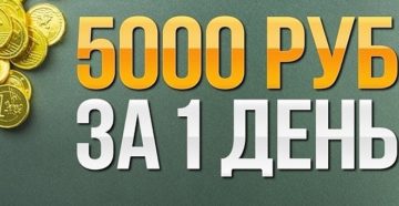 Как заработать 5000 рублей за один день