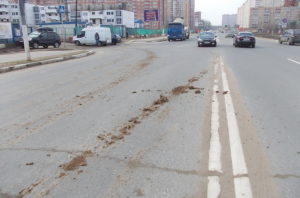 Загрязнение дорожного покрытия штраф
