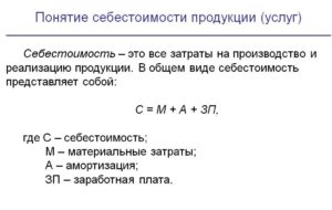 Себестоимость товарной продукции формула