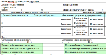 Индивидуальный план для работника с испытательным сроком Индивидуальный план для работника с испытательным сроком